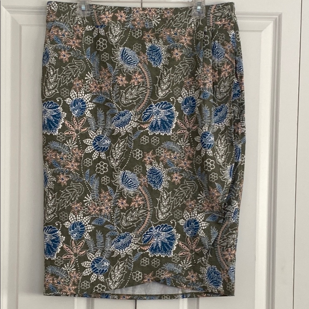 Rip Skirt Hawaii Boho Olive Green Knee-Length Wrap Athletic Travel Skirt Large